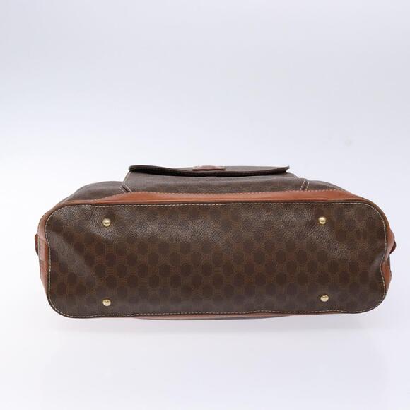 CELINE Macadam Canvas Hand Bag Pvc Leather Brown Gold - Picture 9 of 13